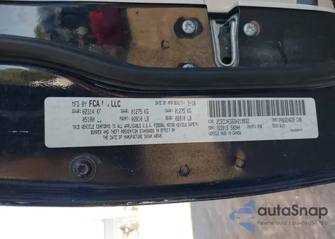 2016 Chrysler 300C from USA, damaged, VIN 2C3CCAEG6GH219832